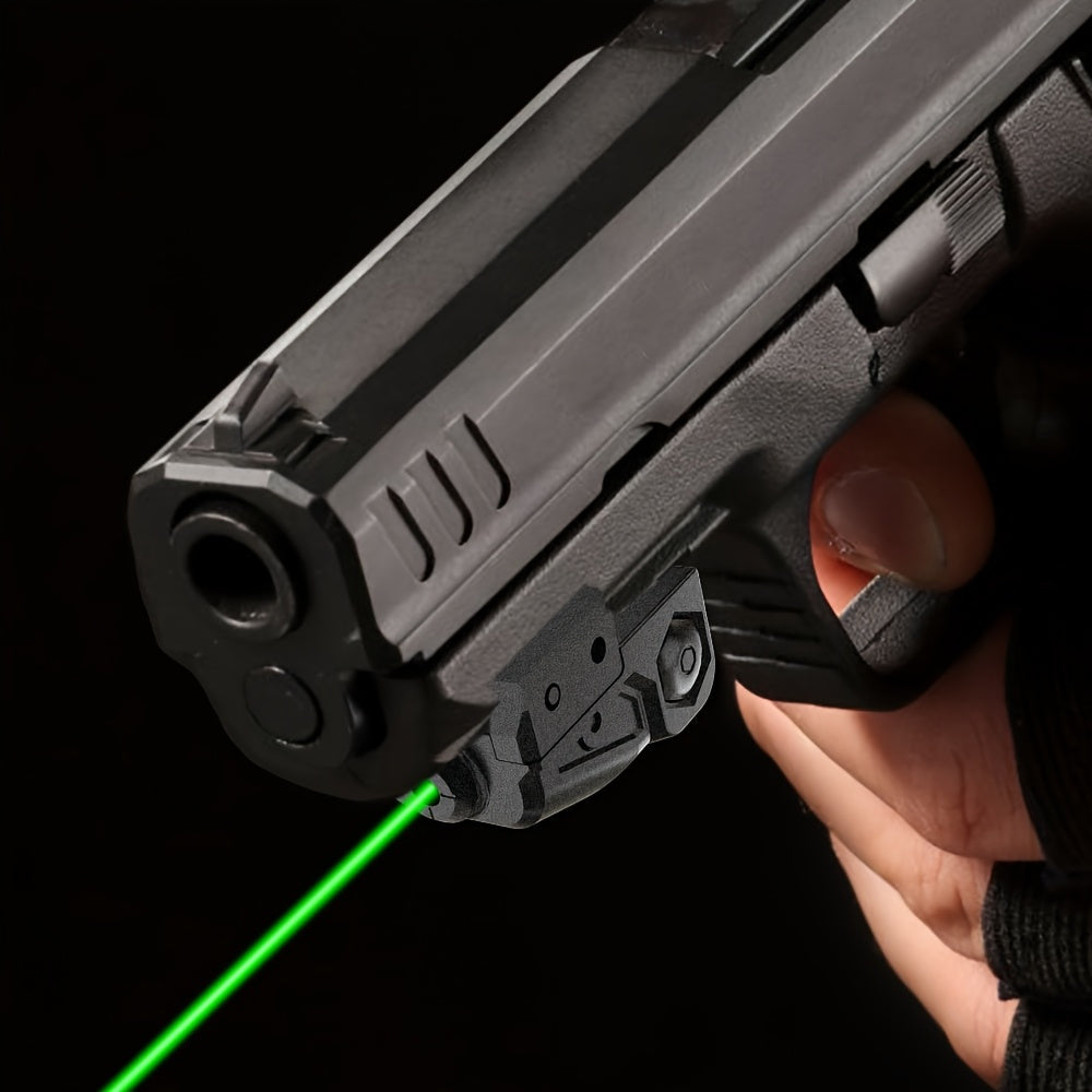 Compact Pistol Laser Sight Green Red Purple Type-C Rechargeable Ultra Compact Handgun Laser with 20mm Picatinny Rail Ambidextrous Switch for Most Pistols and Rifles