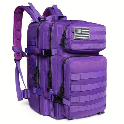45L Tactical Backpack for Men & Women – Large Capacity Hiking Camping Travel Bag, 3-Day Bug Out Bag for Outdoor Fitness & Adventure, 13 Colors Available