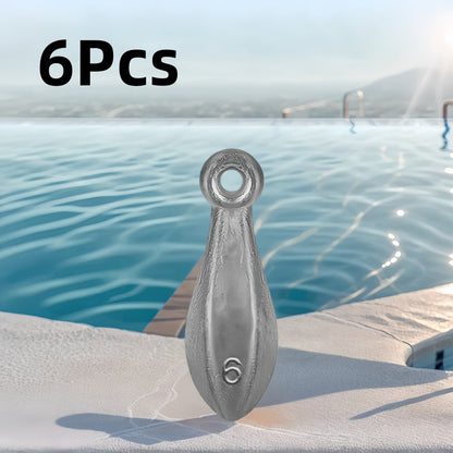 Fishing Sinkers Tackle Weights Lead Bank Sinker 1oz 2oz 3oz 4oz 5oz 6oz 8oz 10oz 12oz 16oz – Snagless Teardrop Design for Bass Catfish Saltwater Freshwater Bottom Fishing Rig, Bulk Multi-Pack