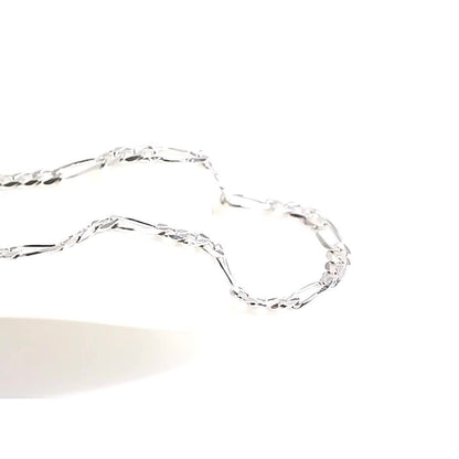 925 Sterling Silver Figaro Necklace 8mm Wide – Italian Chain Design, Minimalist Fashion Jewelry, Perfect Gift for Women & Men, 18 to 24 Inches Available