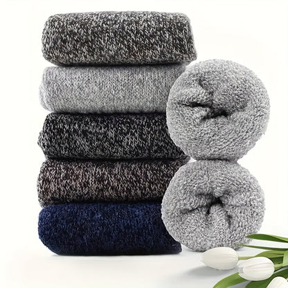 Thermal Hiking Socks 9 Pairs Unisex Thick Warm Terry Socks for Men Women Multi-Color Winter Boot Socks Cold Weather Arch Support Reinforced Toe Breathable Cozy Casual Bed Socks US Size 6-10