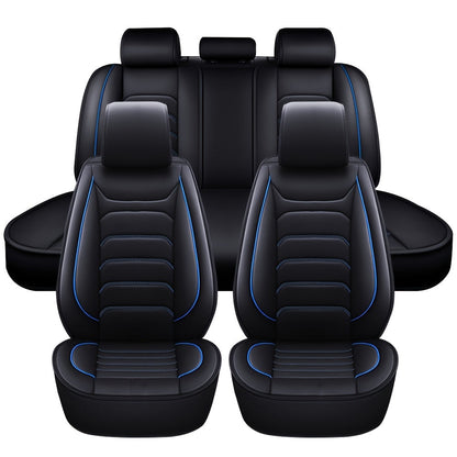 Faux Leather Car Seat Covers 5-Seat Full Set – Waterproof 360° All-Weather Protection, Soft Foam Padding, Non-Slip Grip, Universal Fit for Cars Trucks Sedans SUVs, 6 Colors Available