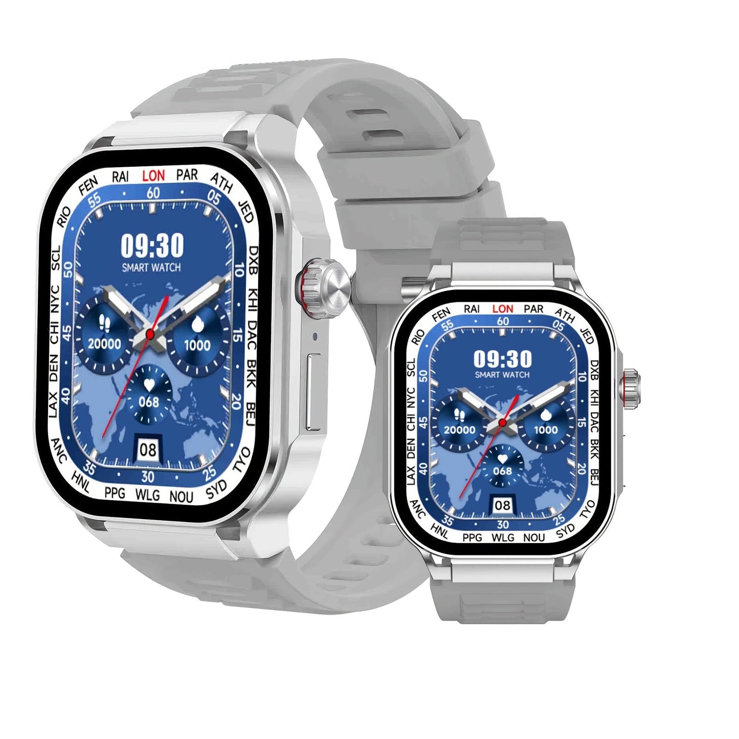 Smartwatch 2.1" HD Full Screen Display Bluetooth 5.3 with AI Voice Command, 400mAh Battery, Wireless Calls & SMS Alerts, 123+ Sports Modes, Music Playback & Social Sharing – Fashion Smart Watch for Men & Women