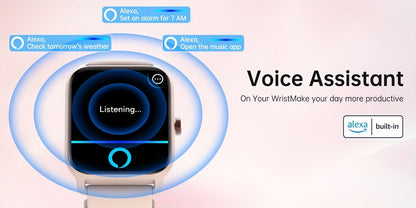 FAWEIO Smart Watch with Alexa & Wireless Calling – 1.8" HD Touchscreen, Fitness Tracker, 100+ Sports Modes, Compatible with iPhone & Android, for Women & Men