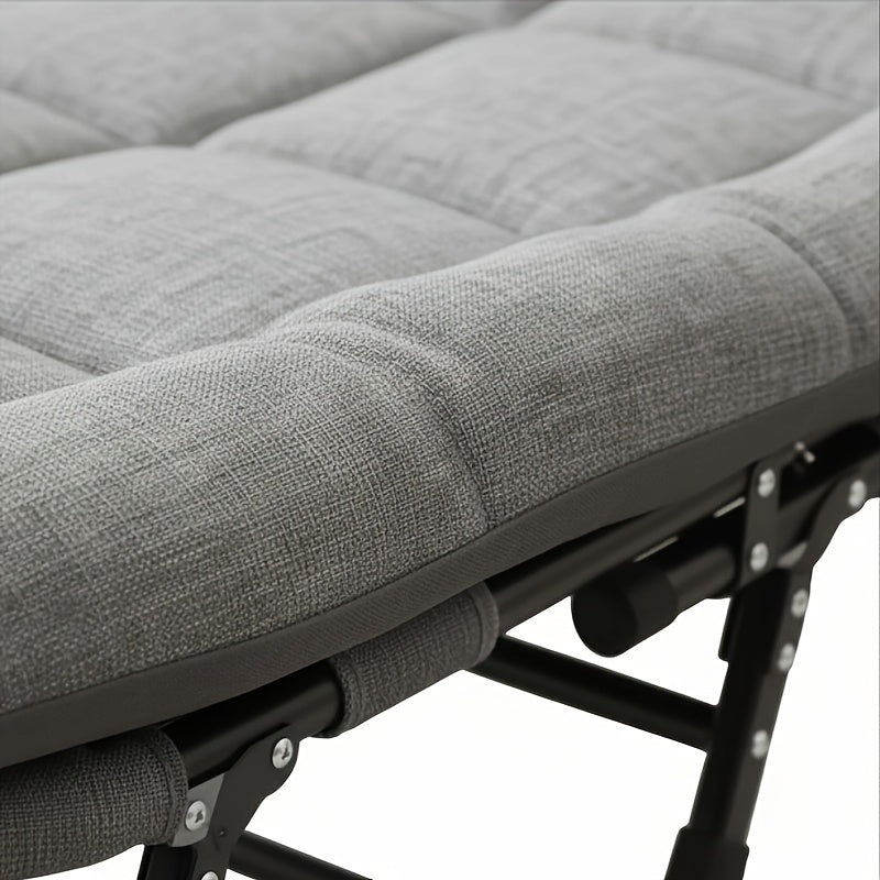 XL Camping Cot with Built-In Headrest & Removable Mattress – 71" Portable Folding Bed, Heavy Duty Frame for Adults – for Camping, Guest Bed, Travel & Picnic