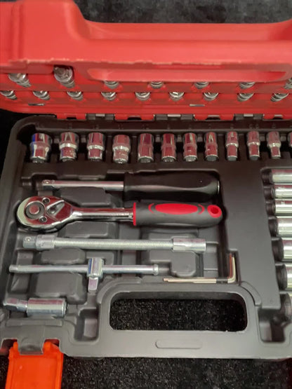 52-Piece Professional Tool Set for Home & Car Repair – Portable Toolbox Kit for DIY Enthusiasts, Mechanics & Professionals, Perfect Gift Idea