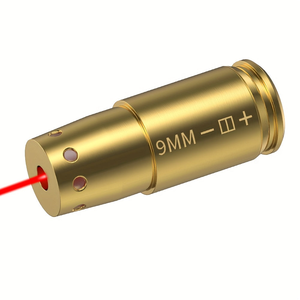 Red Laser Bore Sighter Multi-Caliber Firearm Sight Alignment Tool for 9mm 223rem 308win 45ACP 7.62 40SW 30-06 38SPL 12GA 44Mag 6.5mm, Copper Alloy Barrel Mount, 3 Battery Sets Included – Rifle Pistol Shotgun Accessory
