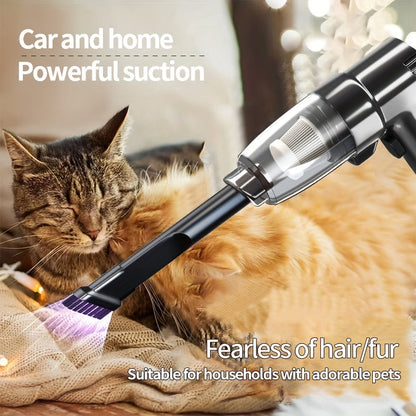 Corded Car Vacuum Cleaner 3KPa Suction Handheld Lightweight – 3M Cord, Single-Point Exhaust, One-Click Dust Cup Empty for Cars, Trucks & Home Cleaning – No Battery Needed