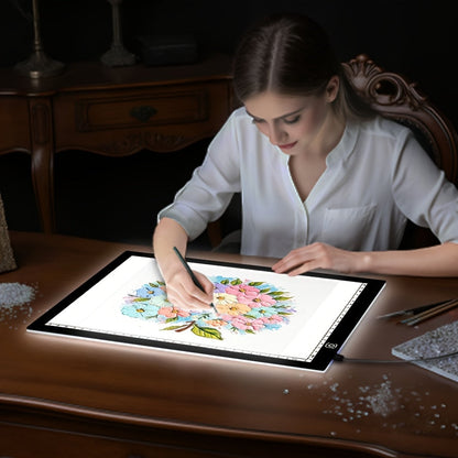 LED Light Pad A2 A3 A4 Adjustable Brightness Dual Light Strip Tracing Board Diamond Painting Sketching Drawing Art Light Box