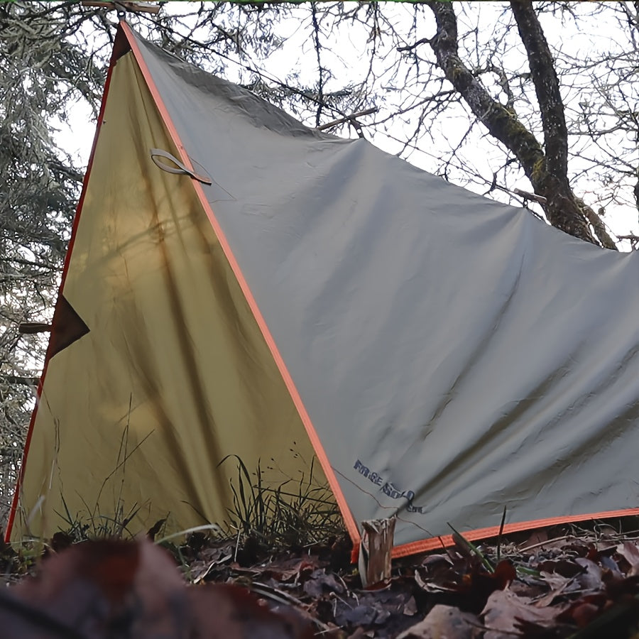 Outdoor Camping Tarp Canopy with UV Protection & Alloy Bracket – Portable Foldable 4-Person Shelter for Backpacking, Hiking, Garden & Outdoor Survival | All-Season Camping Awning