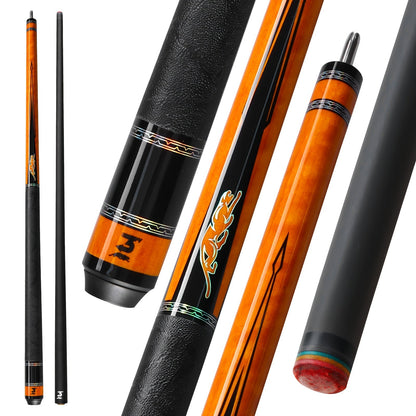 PREDAIDR SP Series Carbon Fiber Pool Cue 58" – Professional Low Deflection Billiard Cue Stick 12.5mm Tip Leather Grip 3/8x8 Pin Joint 19-20oz