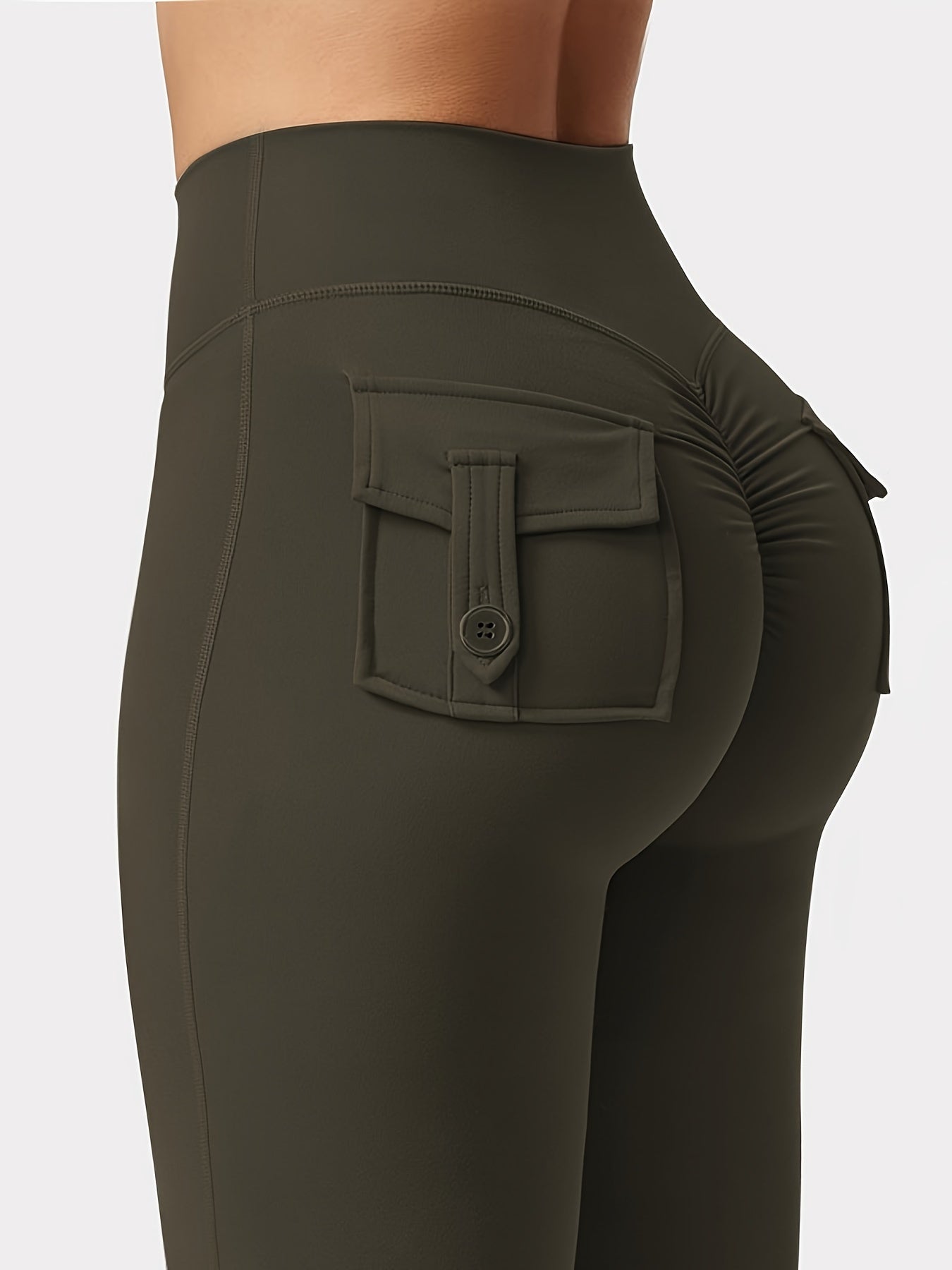 Women's High Waist Flare Yoga Pants Scrunch Butt Lift Leggings with Pocket Squat-Proof 4-Way Stretch Sweat-Wicking Sportswear for Gym Running Workout – 7 Colors S-XL