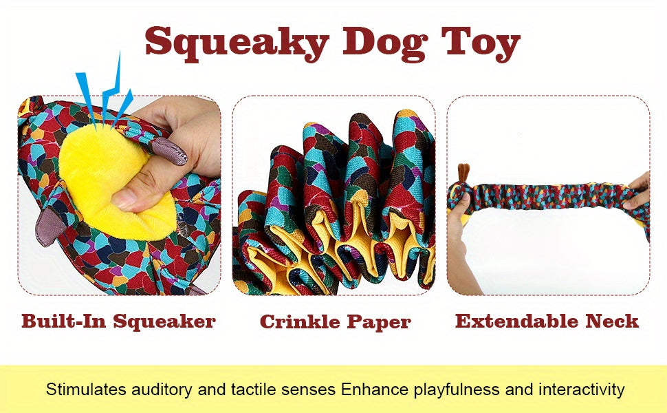 Indestructible Dog Chew Toy for Aggressive Chewers – Ultra-Strong Plush & Crinkle Paper Durable Dog Toy for Large Breeds, Interactive Squeaky Chew Toy for Powerful Dogs