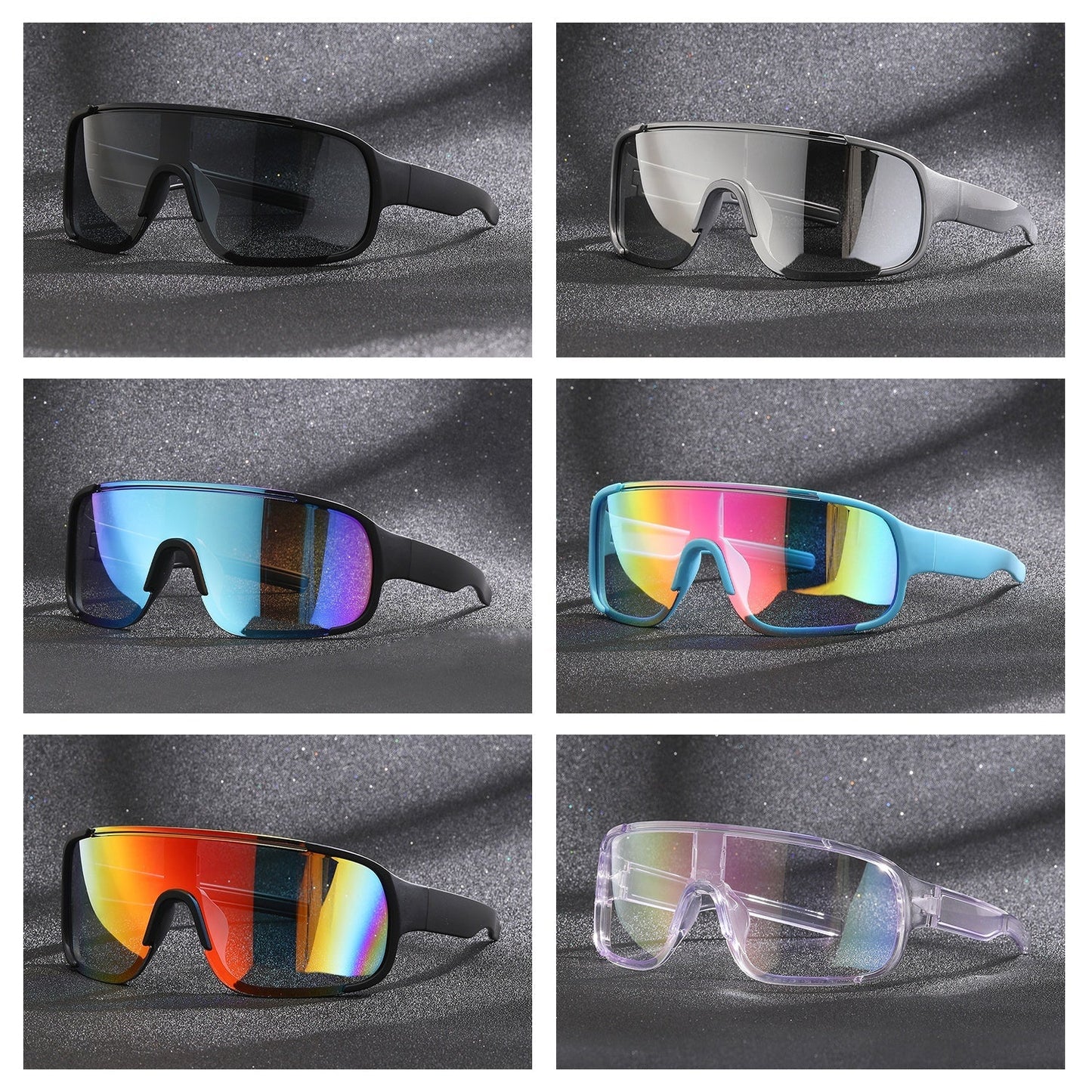 Sports Sunglasses Bulk Set – 6 or 12 Pairs, Lightweight PC Frame, UV Protection, Anti-Glare High-Definition Lenses, Unisex Driving & Outdoor Eyewear, Futuristic Style