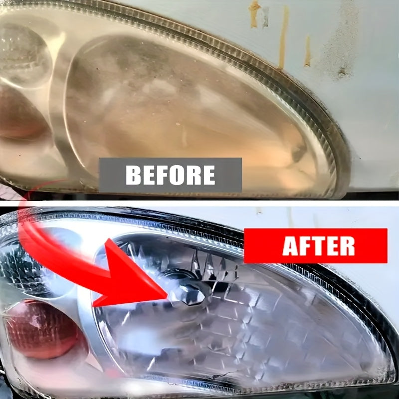 Headlight Restoration Kit – Anti-Yellowing & Oxidation Repair Solution with Protective Coating Spray, Restores Foggy, Hazy & Cloudy Headlights – Includes Sponge & Towel (3.38oz)