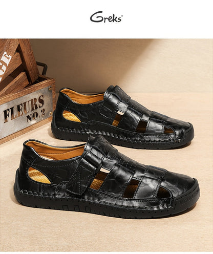 Men's Closed Toe Sport Sandals – Breathable Outdoor Fisherman Shoes, Anti-Slip Summer Beach Loafers for Hiking, Walking & Water Activities | Velora