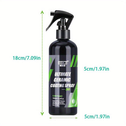 Ceramic Car Coating Spray – High-Gloss Paint Protection & Coating Renewal Agent, Fast-Acting Multi-Functional Ceramic Shield Spray for Car, Truck & SUV Paint, Glass & Trim