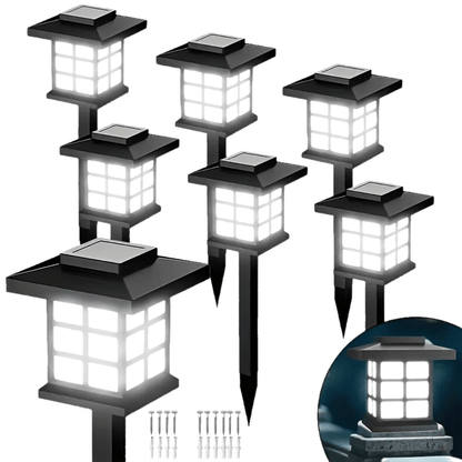 Solar Outdoor Garden Lights 6/12/24 Pack IP44 Waterproof | Warm White Colorful LED Landscape Pathway Lights for Yard Courtyard Patio Holiday Decoration – Auto On/Off