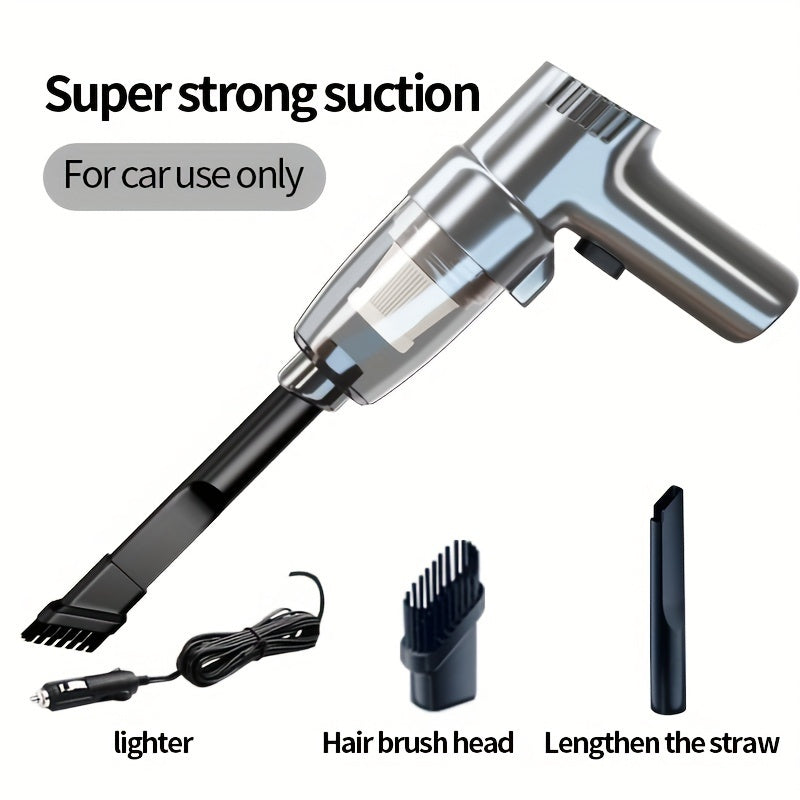 Corded Car Vacuum Cleaner 3KPa Suction Handheld Lightweight – 3M Cord, Single-Point Exhaust, One-Click Dust Cup Empty for Cars, Trucks & Home Cleaning – No Battery Needed