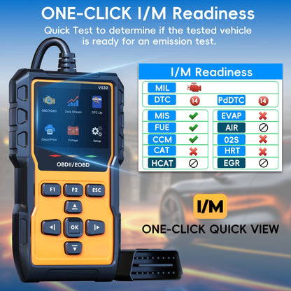 Professional OBD2 Scanner Diagnostic Tool Check Engine Code Reader with Reset Mode 6 Mode 8 I/M Readiness - Universal Car Diagnostic Scan Tool for All OBDII Vehicles Since 1996