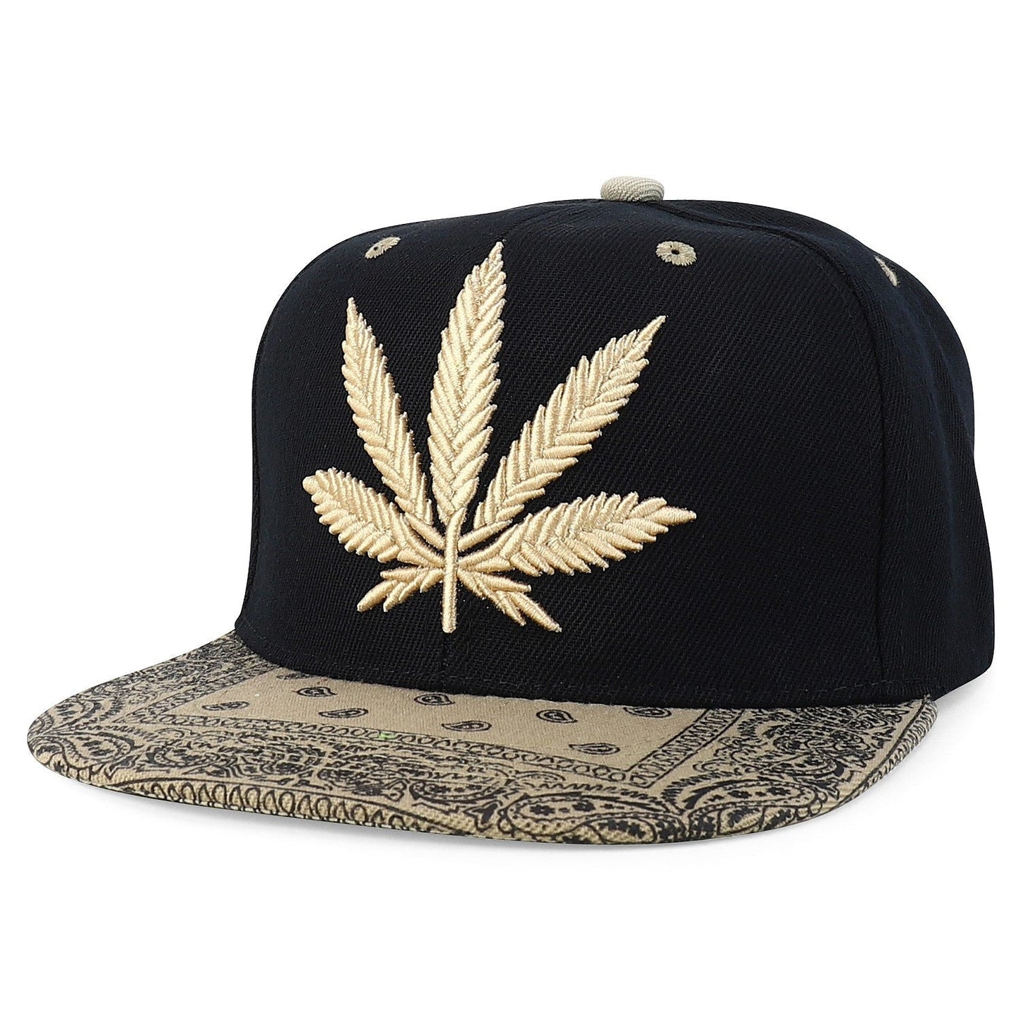 Rasta MJ Leaf 3D Embroidered Flat Bill Snapback Cap – Hip Hop Reggae Hat, Adjustable Snapback, One Size Fits Most, Unisex Streetwear Baseball Cap