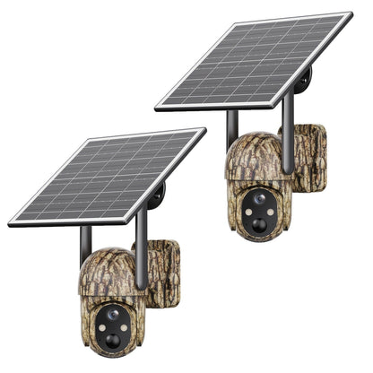 4G LTE Solar Security Camera Outdoor Wireless – No WiFi Needed, 4K Night Vision, 360° Live View, Two-Way Audio, Waterproof Trail Camera for Hunting, Farm, Ranch & Wildlife Monitoring