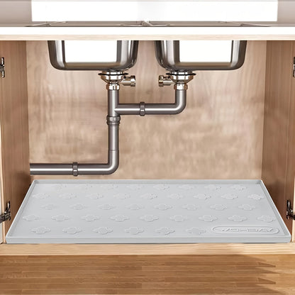 Waterproof Under Sink Mat 34" x 22" – Food-Grade Silicone Kitchen Cabinet Liner & Shelf Protector, Holds 2+ Gallons, Honeycomb Pattern, Easy to Clean, for Kitchen, Bathroom & Multi-Purpose Use