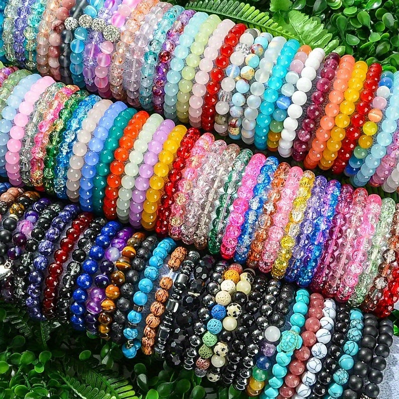 30pcs Glass Beaded Bohemian Bracelet Set for Women Men – Random Multicolor Stackable Stretch Bracelets Boho Jewelry for Daily Wear All Seasons Gift