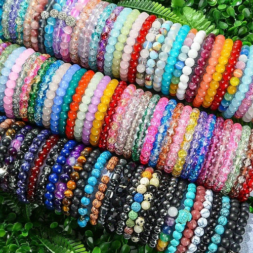30pcs Glass Beaded Bohemian Bracelet Set for Women Men – Random Multicolor Stackable Stretch Bracelets Boho Jewelry for Daily Wear All Seasons Gift