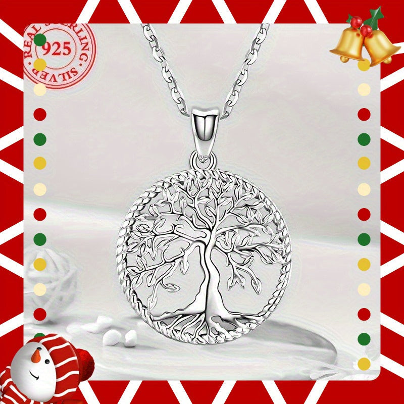 925 Sterling Silver Tree of Life Pendant Necklace for Women – Hypoallergenic Boho Vintage Style, Perfect Gift for Her, Casual & Dressy Wear