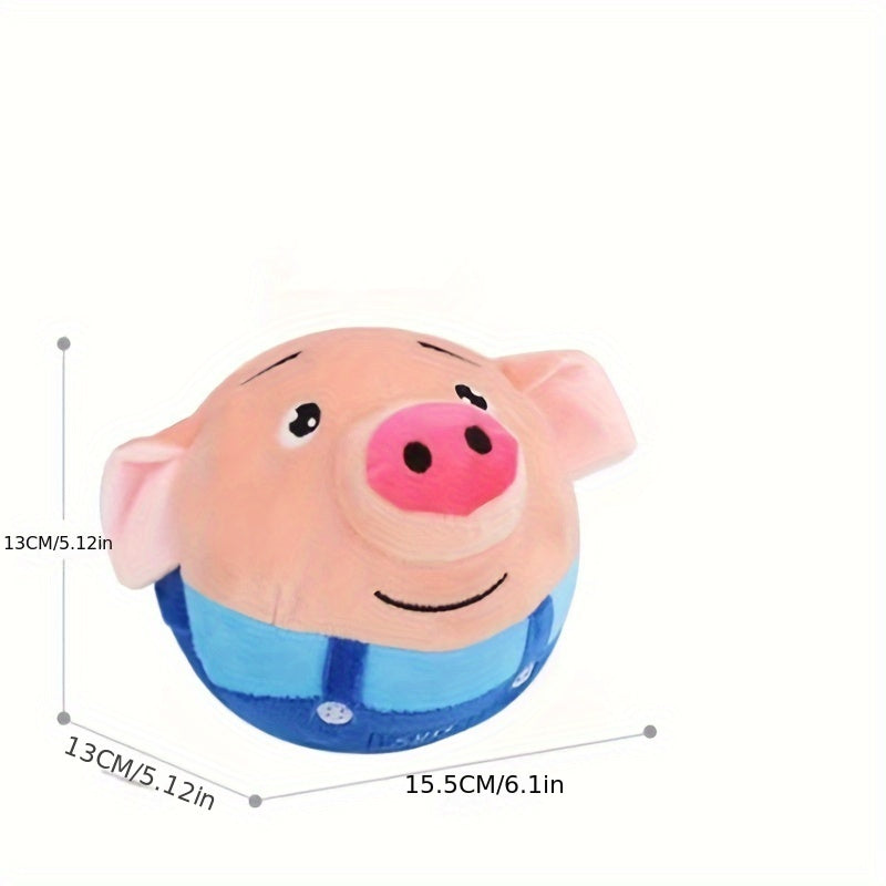 Smart Bouncing Dog Toy Ball with Recording & Music Mode – Rechargeable Interactive Pet Toy for Small Medium Large Dogs, Washable Squeaky Jumping Ball, Keeps Dogs Busy