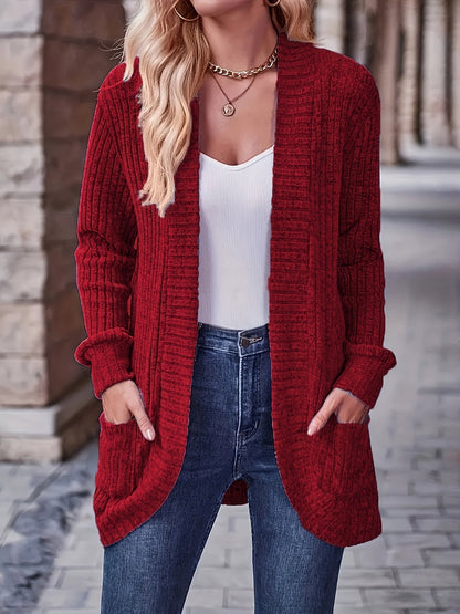 Women's Loose Casual Long Sleeve Blouse Solid Color Pocket Thread Splicing Relaxed Fit Top 10 Colors S-XXL Everyday Wear
