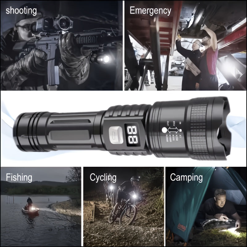 Rechargeable LED Flashlights 2-Pack – 1000-3000 Lumens Super Bright, 3 Modes, USB-C, Adjustable Beam, Emergency Power Outage Camping Hurricane Survival Gear Work Light
