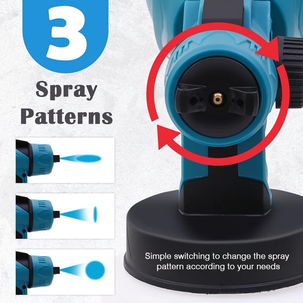 HVLP Electric Paint Sprayer Gun – Airless Spray Gun with 3 Patterns, 27oz Container, Easy Clean for House, Furniture, Cabinets, Fence, Walls, Cars & DIY Projects