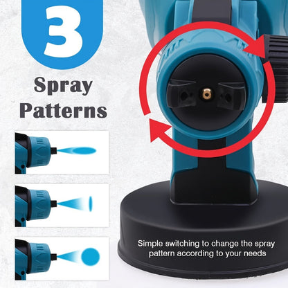 HVLP Electric Paint Sprayer Gun – Airless Spray Gun with 3 Patterns, 27oz Container, Easy Clean for House, Furniture, Cabinets, Fence, Walls, Cars & DIY Projects