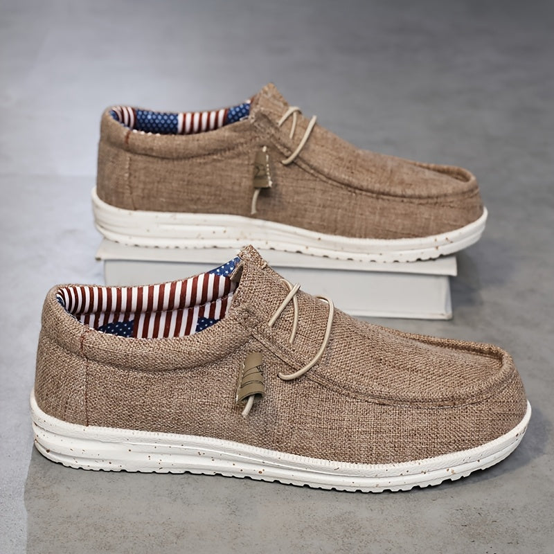Men's Plus Size Breathable Vintage Canvas Loafers Low-Top Casual Sneakers Round Toe Slip-On Shoes for Outdoor Sports Daily Wear All Seasons Beige Black Blue Brown US 7-13