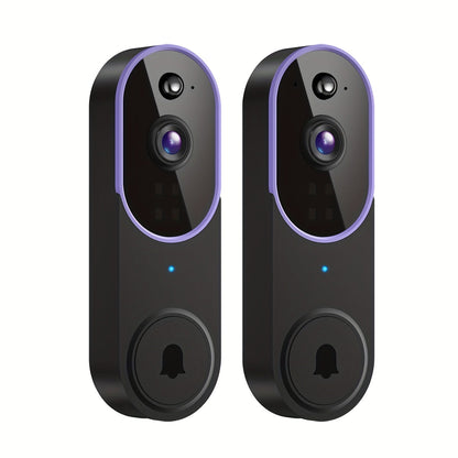 Wireless Doorbell Security Camera 1080P HD | 166° Panoramic View, Auto Tracking, Night Vision, Spotlight, Two-Way Audio, Person & Vehicle Detection, 2.4G WiFi – 1pc or 2pcs