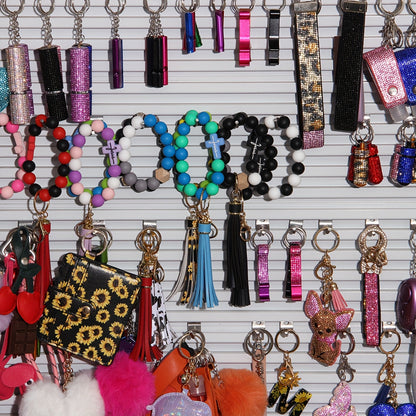 15-Piece Safety Keychain Set for Women & Men – Personal Alarm, Survival Whistle, Wristlet, Bottle Opener, Pill Case & Rhinestone Perfume Atomizer, Self Defense Outdoor & Holiday Gift