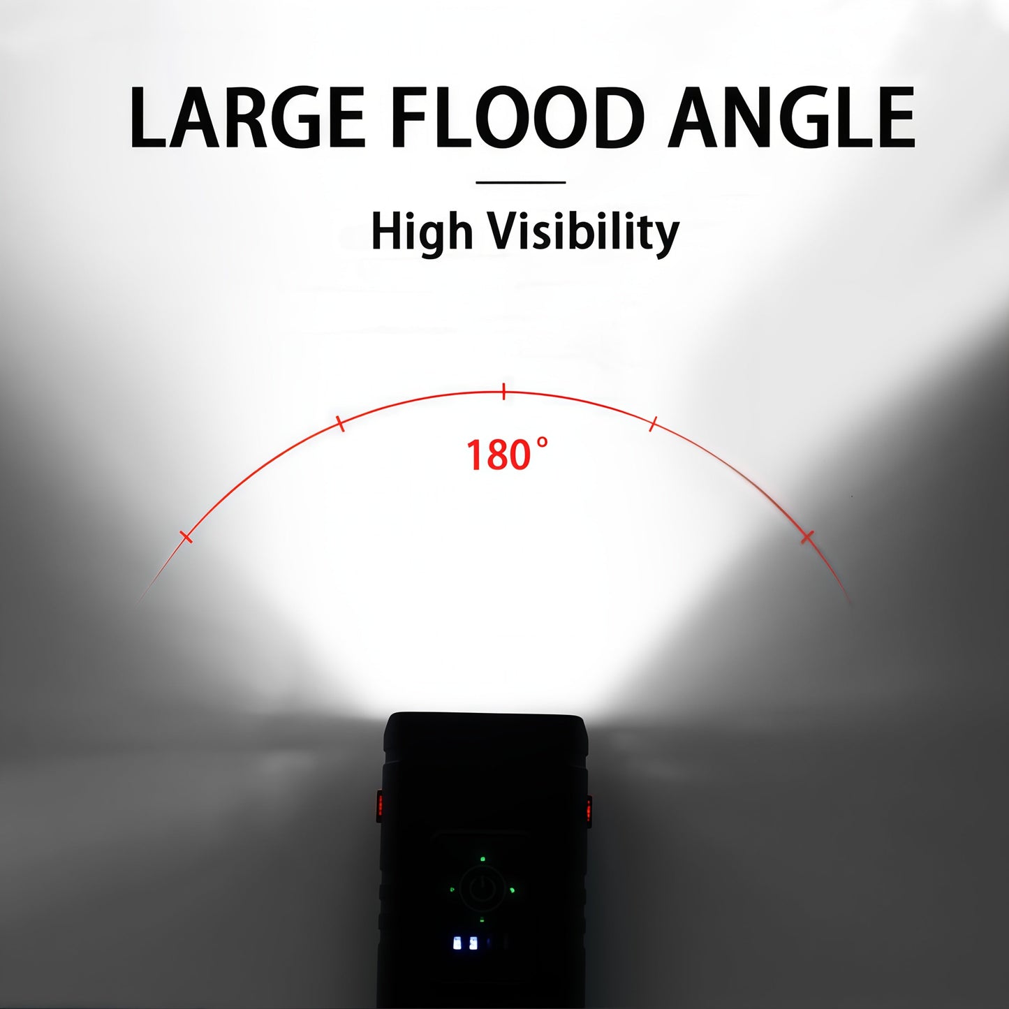 Super Bright USB Rechargeable Bike Light Set – LED Front Headlight 1200mAh & Rear Taillight 330mAh, 6+4 Modes, 180° Wide Beam, Safety Bell Included, for Mountain Road & Night Cycling