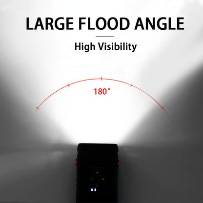Super Bright USB Rechargeable Bike Light Set – LED Front Headlight 1200mAh & Rear Taillight 330mAh, 6+4 Modes, 180° Wide Beam, Safety Bell Included, for Mountain Road & Night Cycling