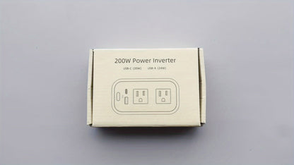 200W Car Power Inverter DC 12V to AC 110V with 30W PD Fast Charge & 24W QC3.0, Car Outlet Adapter for Laptop Phone Tablet, Power Inverter for Vehicles Road Trips Camping