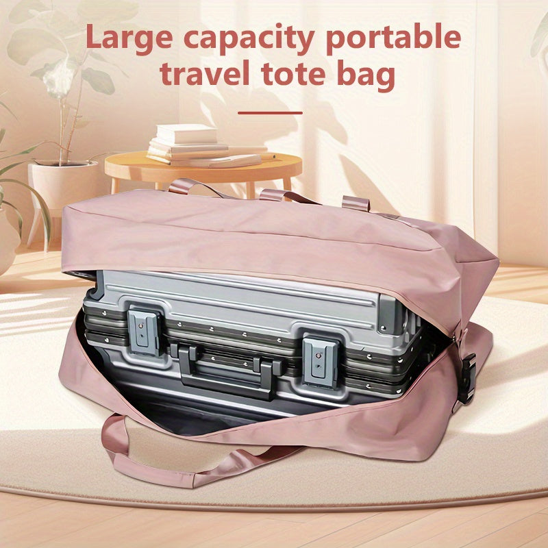 Extra Large 17.7 Gallon Travel Tote Bag – Portable Sports Gym Bag, Overnight & Weekend Bag for Women & Men – Purple, Pink Oversized & Black Oversized