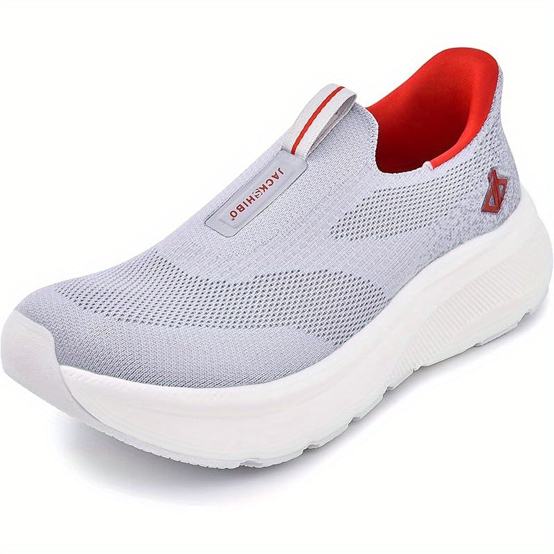 Men's Hands-Free Slip-On Orthopedic Sneakers – Wide Toe Box, Arch Support, Metatarsal Pad, Cushioned Zero Drop Sole, Mesh Upper, Walking Shoes for Comfort & Pain Relief