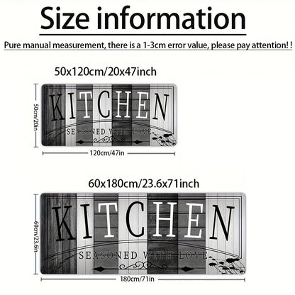 Non-Slip Absorbent Kitchen Mat | Premium Print Anti-Fatigue Floor Rug | Washable Door Mat for Kitchen Bathroom Laundry Bedroom Hallway | Wood Grain & Solid | Multiple Sizes 20x31.5" to 23.6x71"