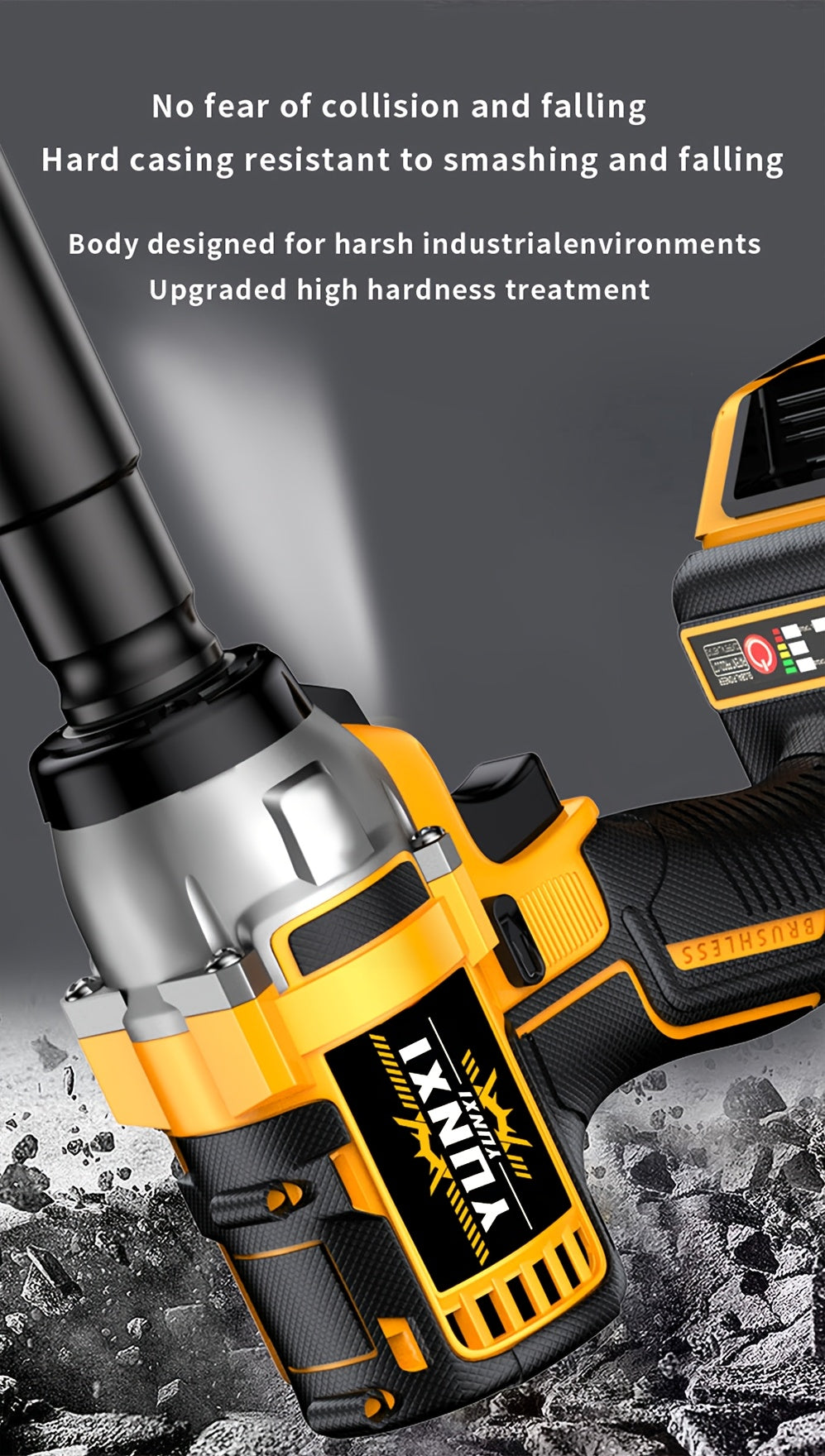 21V Brushless Cordless Impact Wrench & Drill Set – 4000mAh Li-ion Battery, Toolbox, Charger & Socket Accessories for Automotive, Home & Industrial Use