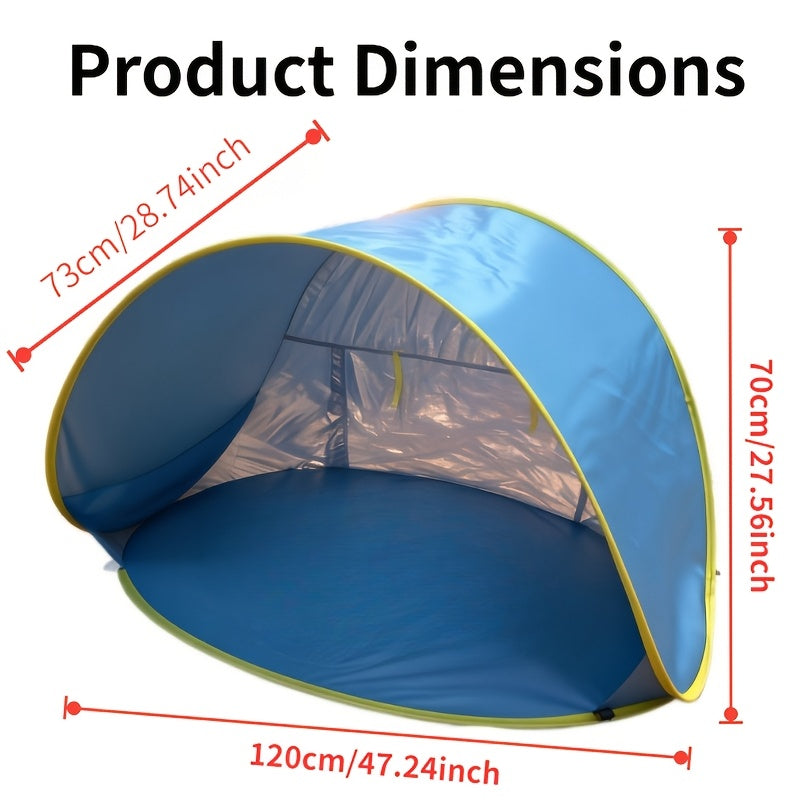 Pop Up Beach Sun Shade Tent Portable – Quick Setup UV Protection Sun Shelter Lightweight Under 50g/m² for Beach Hiking Camping Family Outdoor Travel Sun Umbrella Canopy