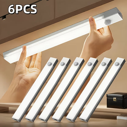 LED Motion Sensor Dimmable Cabinet Light USB-C Rechargeable – Adjustable Color Temperature White & Warm, 3 Modes, Magnetic Mount for Kitchen, Closet, Bedroom, Stairs & Office, 10/20/30cm