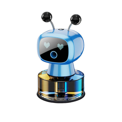 Robot Smart Car Air Freshener USB Rechargeable Auto Spray AI Expression Display 4 Scent Levels – Automatic Fragrance Diffuser Car Decoration Gift Black Blue Red Green