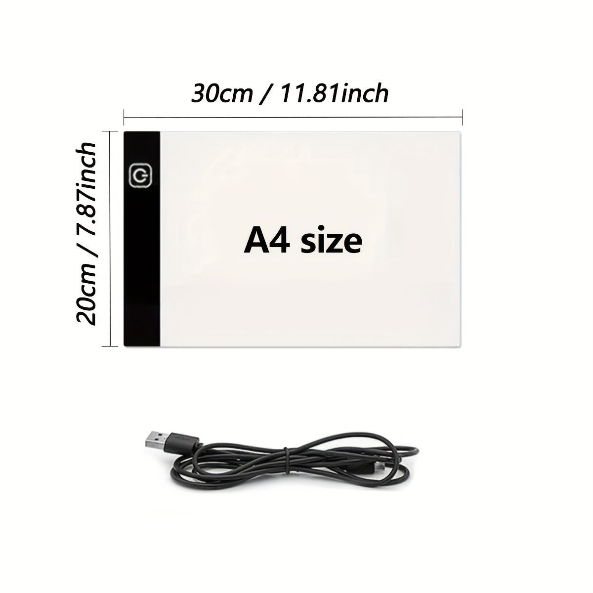 LED Light Pad for Diamond Painting – A2 A3 A4 A5 USB Powered, Adjustable Brightness, Ultra-Thin Light Board for Tracing Sketching Drawing Animation Stencil Art Craft, Optional Bracket & Drill Pen