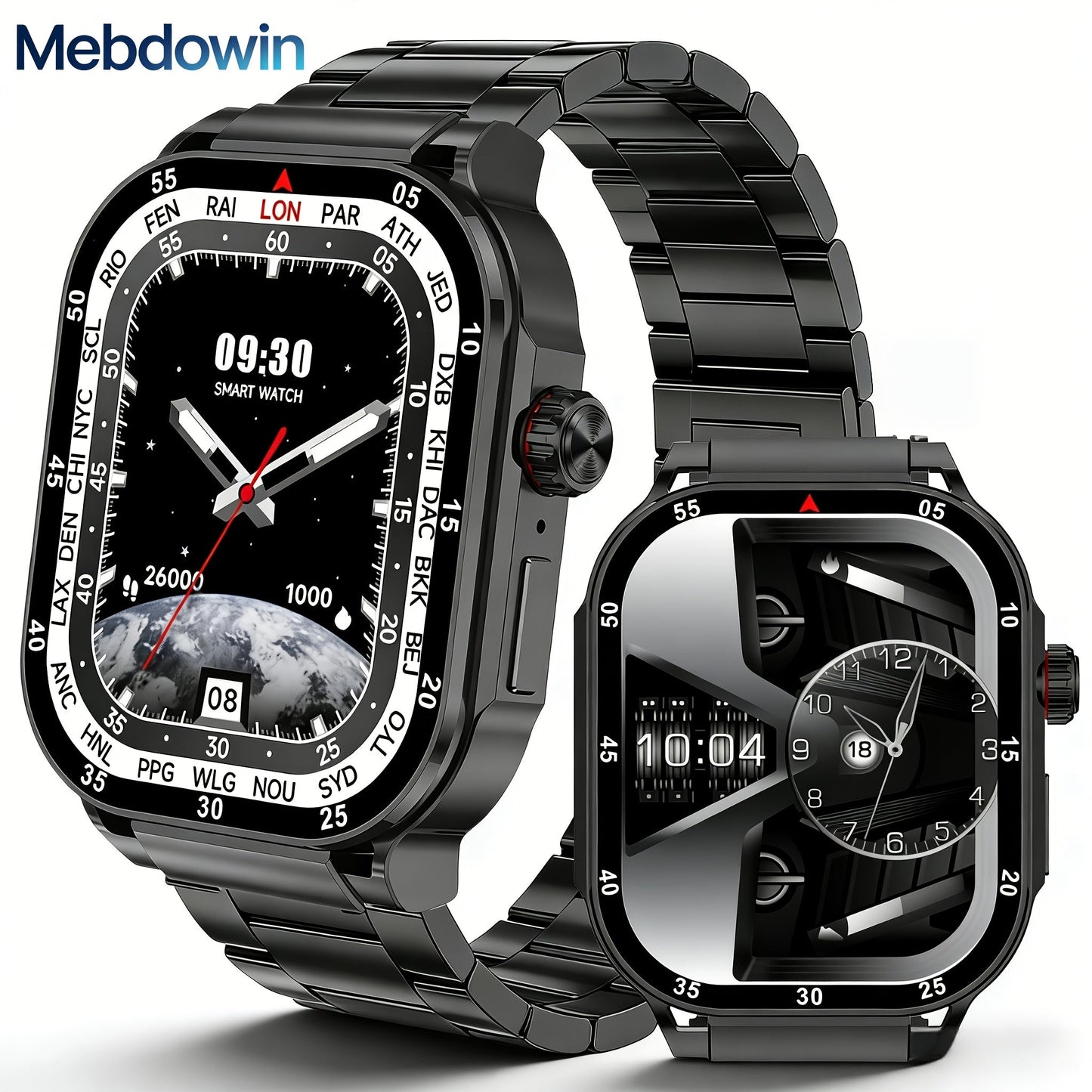 Smartwatch 2.1" HD Full Screen Display Bluetooth 5.3 with AI Voice Command, 400mAh Battery, Wireless Calls & SMS Alerts, 123+ Sports Modes, Music Playback & Social Sharing – Fashion Smart Watch for Men & Women